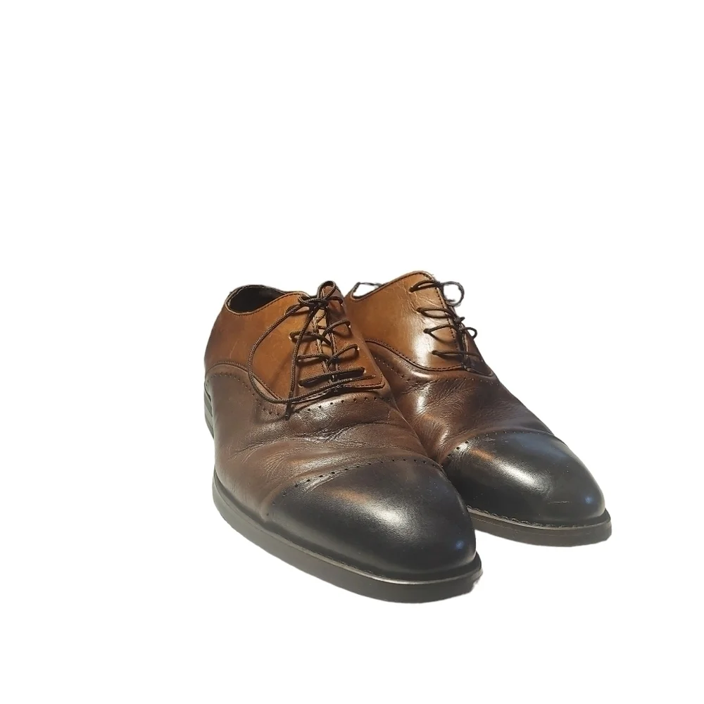 10.5 Charles Jourdan brown and dark‎ brown dress shoes